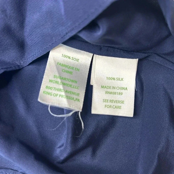 Lilly Pulitzer True Navy Blue 100% Silk Tank Top Size XS - Picture 4 of 4